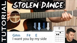 Cómo tocar Stolen Dance en guitarra acústica tutorial completo