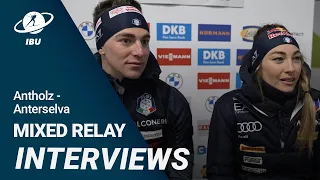 World Cup 23/24 Antholz-Anterselva: Mixed Relay Interviews