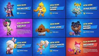 ALL BRAWLERS & 547 SKINS UNLOCK ANIMATIONS in Brawl Stars | #sandsoftime Update