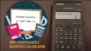 how to solve Quadratic Equations In Scientific Calculator #(Casio fx-82ms) 📜Note::Read Description.