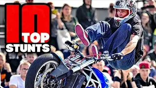 TOP10 Motorcycle Tricks Stunters Battle