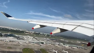 Singapore Airlines A350-900 takeoff from Singapore Changi International Airport