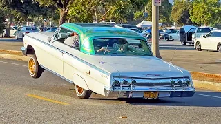 Lowrider Classic Cars Hopping Bouncing and Cruising in Pasadena California