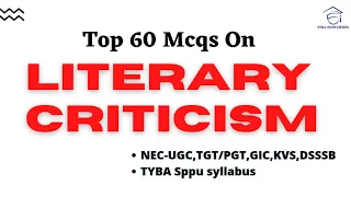 Literary Criticism|Mcq|Question answers|English literature|TYBA S4|cbcs pattern TYBA S4|sem5#explore