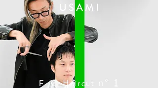 ASMR Charismatic hairdresser's skillful haircut and the sound of scissors/THE FIRST CUT