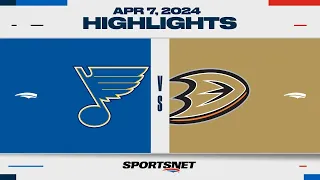 NHL Highlights | Blues vs. Ducks - April 7, 2024