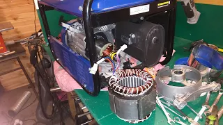 Repair of a 3-phase generator. Burnt AVR or burnt stator?