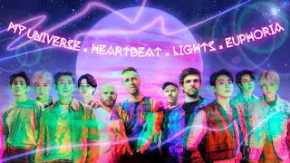 My Universe × Heartbeat × Lights × Euphoria — BTS (방탄소년단) & Coldplay • Mashup MV
