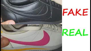 Nike Cortez real vs fake review. How to spot counterfeit Nike Cortez sneakers