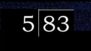 Dividir 83 entre 5 division inexacta con resultado decimal de 2 numeros con procedimiento