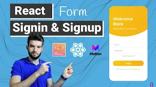 Create a Modern React Login/Register Form with smooth Animations