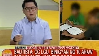 UB: Mayor Bautista: QC LGU, binigyan ng 10 araw para sagutin ang TRO ng SC