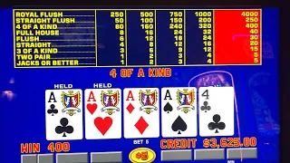 LIVE from the Orleans. High limit Video Poker.