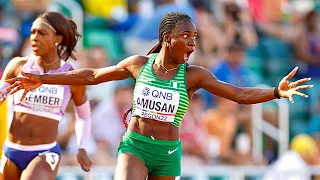 WOMEN’S 4x100M TOBI AMUSAN & NIGERIA SURPRISE GHANA & AFRICA TO WIN GOLD