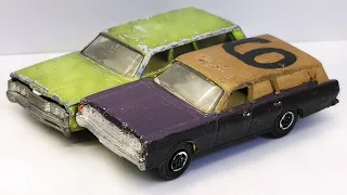 Matchbox restoration Mercury Commuter No 73. Regular Wheels and Superfast version. Diecast model