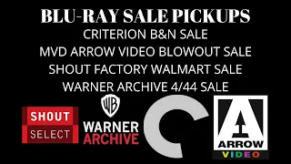 Blu-Ray Sale Pickups (Criterion, Warner Archive, Shout Select, Arrow Video)