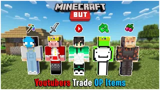 MInecraft But, Youtubers Trade OP Items | Raju Gaming