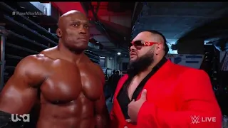 WWE RAW 4/3/2023 - Bobby Lashley & Bronson Reed Confrontation In The Backstage Area