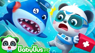 Super Panda Rescues Police Shark | Super Rescue Team 8 | Baby Shark | Panda Cartoon | BabyBus