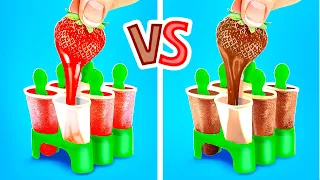 TANTANGAN MAKANAN ASLI VS COKELAT || Kiat Makanan Fantastis dan Tantangan Enak oleh 123 GO Like!