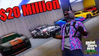 I Spent $20 Million Buying ALL The Cars In The GTA Online Contract DLC!