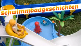 Playmobil film deutsch - Der Mini Aquapark - Schwimmbadgeschichten mit Lena und Yvonne