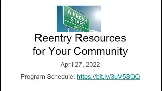 Reentry Resources and Programs for Your Community