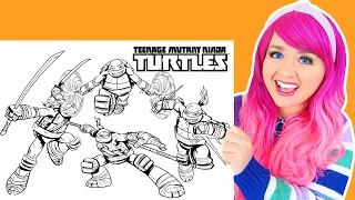 Coloring Teenage Mutant Ninja Turtles Coloring Pages | Prismacolor Markers & Pencils