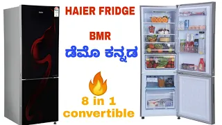 haier bmr 8 in 1 convertible refrigerator | Haier fridge bmr | demo in Kannada | 8 in 1 convertible