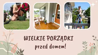 🟢 PORZĄDKI PRZED DOMEM / MALOWANIE / KWIATY