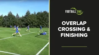 Football Drill: Overlap Crossing & Finishing | Football DNA