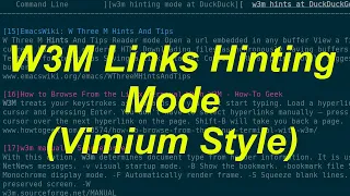 W3M Links Hinting Mode (Vimium Style) - Linux TUI