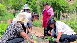 Pick vegetables in ShanBeiXiaJie's garden and make a hearty meal