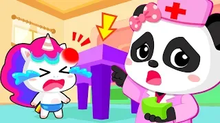 Baby Unicorn Got Injured | Play Safe Song | Doctor Cartoon | Nursery Rhymes | Kids Songs |BabyBus