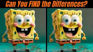 Photo Puzzles #3 Spongebob Squarepants | Spot the difference Brain Games for Kids | Child Friendly