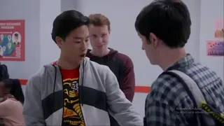 Kyler Draws A Penis On Demetri's Cast / Cobra Kai Season 3 Episode 7