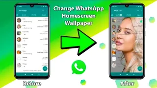 WhatsApp Home Screen aur chat screen Wallpaper kaise change kare in hindi