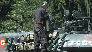 Soldier From the Romanian Army Fired T 85 Romanian Tank