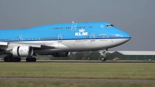 KLM PH-BFS Boeing 747-406M landing at Schiphol Amsterdam RWY 18R