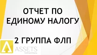 Годовой отчет по единому налогу для ФЛП на 2 группе. Как заполнить.