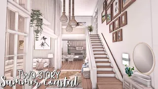 BLOXBURG: Two Story Realistic Summer Coastal Interior | speedbuild ♡