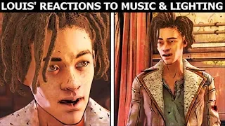 Louis' Unique Reactions To Selection Of Music & Lighting - The Walking Dead Final Season 4 Episode 3