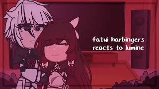 fatui harbingers reacts to female traveler/lumine || 1/2 || sutaurufu.chr