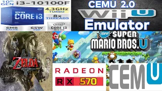 Cemu 2.0 (2022-08-24) Wii U Emulator i3 10100F / RX 570 VULKAN Mario Kart 8 Zelda: Twilight Princess