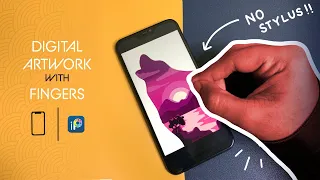 HOW TO DRAW DIGITAL ART WITH FINGER (#shorts) | digital art for beginners | ibis Paint X