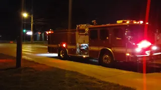 Tulsa Fire Dept E-114 & E-18 responding to a grass fire