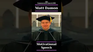 Matt Damon MIT speech #1| Harvard drop out | MIT commencement speaker doesn't get degree | Actor