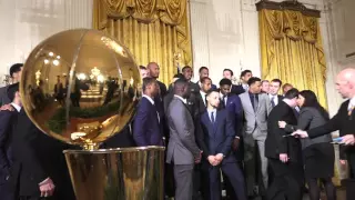 Golden State Warriors visit President Obama at White House