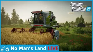 No Mans's Land FS22 LIVE Stream!! Harvesting Wheat & Oats, Prepping Fields & Forestry Work
