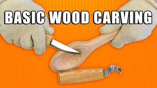 Wood Carving for Beginners / Basic Wood Carving Tutorial